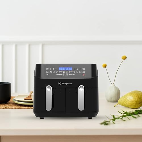 Miniatura 7 de Westinghouse Freidora de aire de doble zona freidora de aire doble hecha a mano con 2 cestas independientes calentador y control separados 12