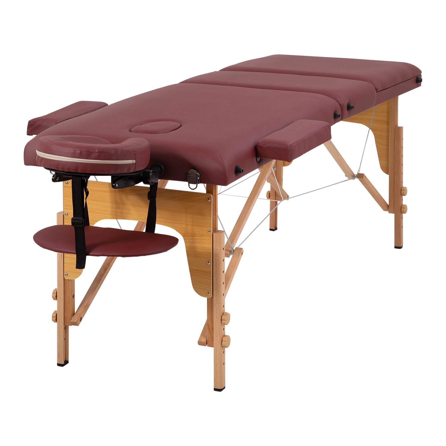 PayLessHere Massage Bed Portable Massage Table 24 inch Wide Lash Bed 3 Folding Height Adjustable Spa Table with Non-Woven Bag for Spa Footmassage