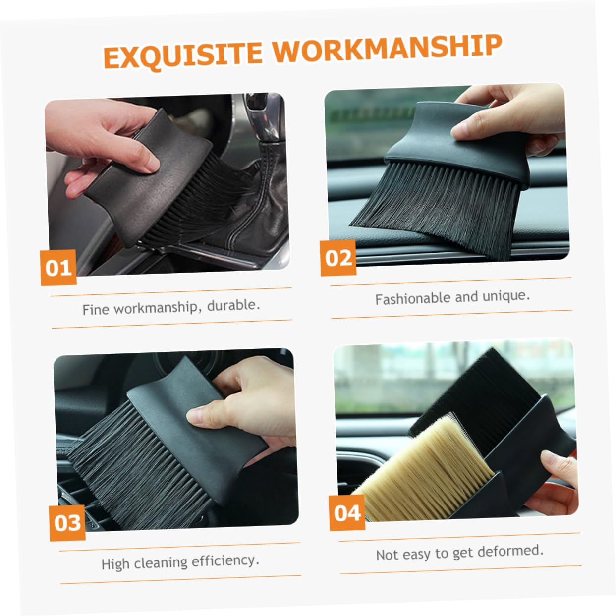 FRCOLOR 20piezas Cepillo De Limpieza para Asientos De Coche y Ventilación Kit De Detalle Interior Herramienta De Limpieza y Eficaz para Automóviles