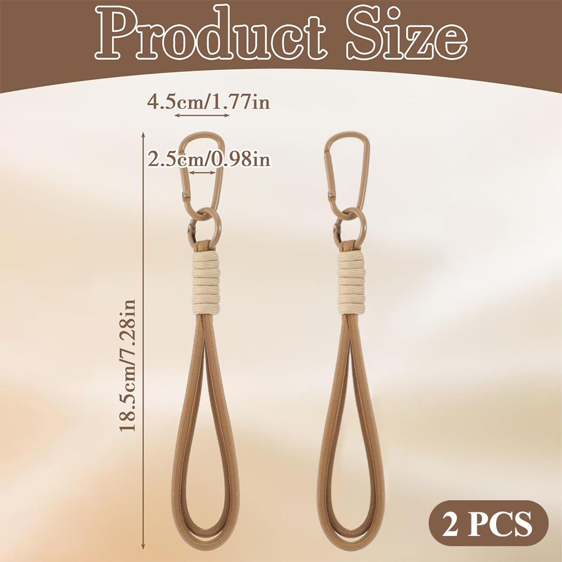2 Ganci Passeggino - Universale Ganci per Passeggino Porta Borse - Supporto per Appendere Borse, Zaini e Borsa della Spesa, Antiscivolo, Cuciture Forti - Marrone Caffè