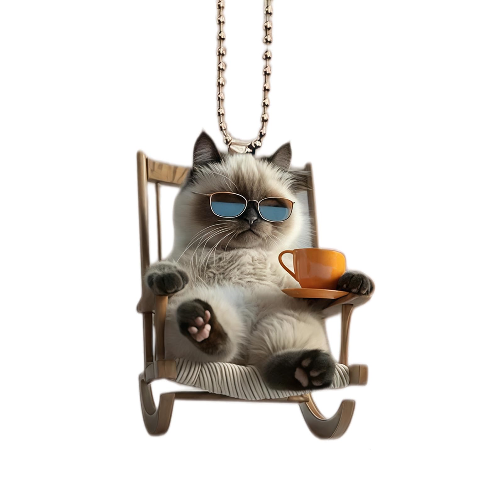 NMFLAB Whimsical 8Cm Tall Acrylic Cats Hanger Adorable Car Glass Decoration Adds Cheerful Touch to Your Driving Lovely Car Hanging Ornament