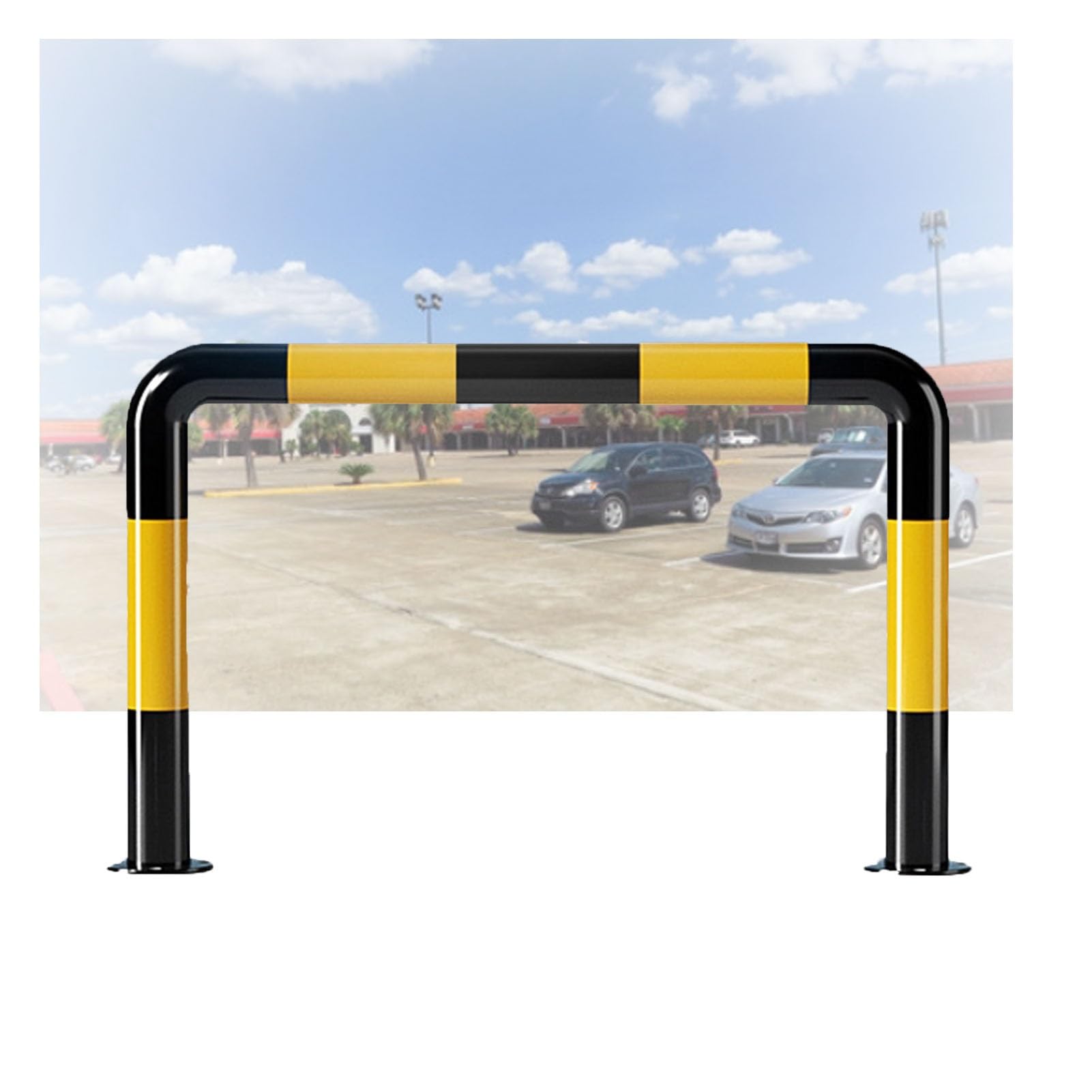 GTHTUHFD U Shape Security Bollards, Parking Space Security Posts,U Shaped Driveway Car Blocker,Garage Protect Bumper For Warehouse Driveway Garage Parking,80X60Cm,80x60cm