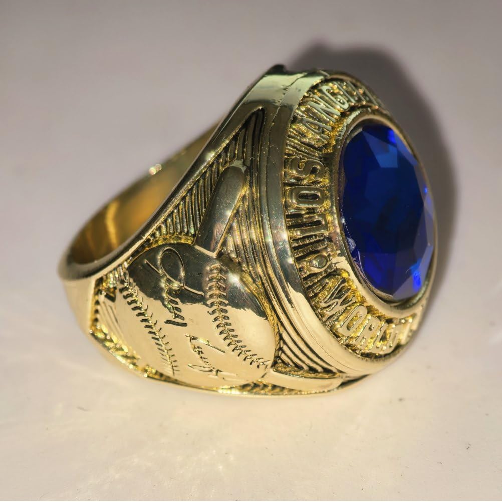 CLASSIC SERIES 1963 DodgerYes Championship Ring Multifaceted Crystal # Rarity Luxury Commemorative Sports Fan Detail Gift - Glory Collect Various Festivals Occasions with Sandalwood Box