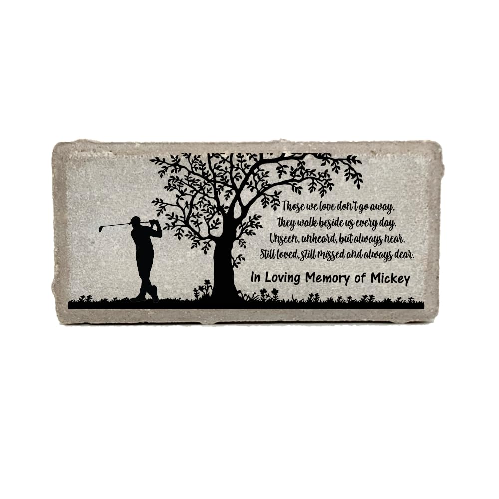 Golfer Memorial Gift - Real Stone Personalized by Florida-Funshine