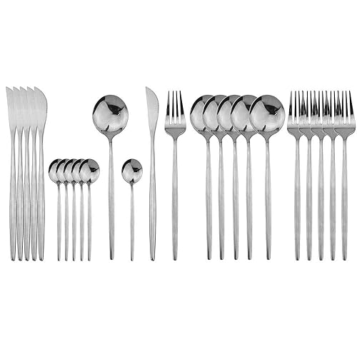 24pc Stainless Steel Silverware Set