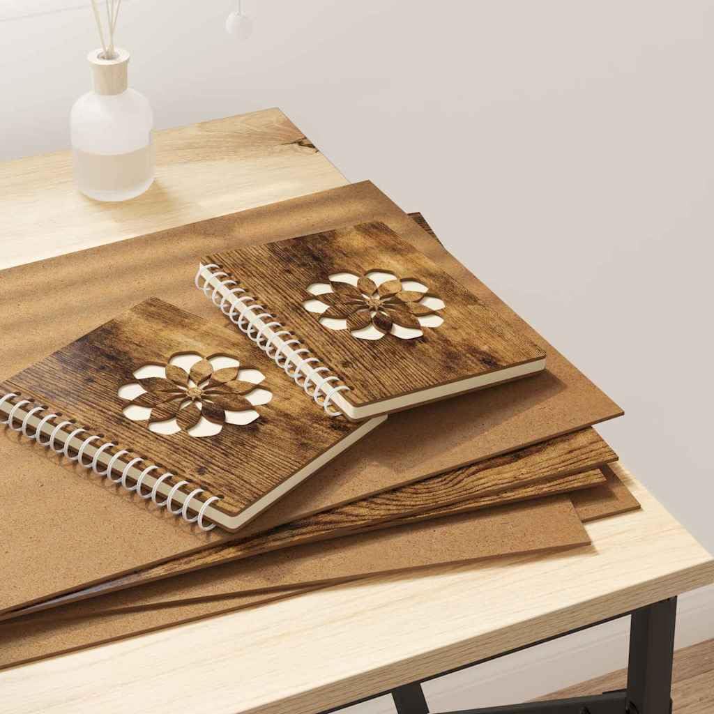 Dekoplatten Holzwerkstoff Geräucherte Eiche 30 x 42 x 0,27 cm 50 Stück Innenbereich Bastelholz DIY Holzrohling zum Bemalen Schnitzen Gravieren für kreative Handwerksprojekte und Dekoration