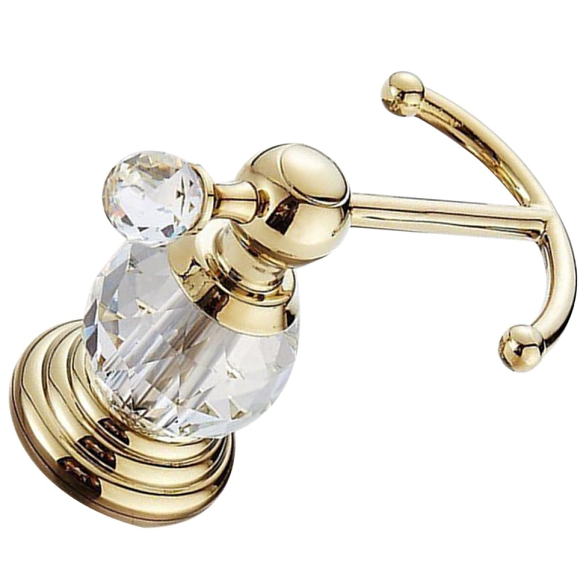 Gancho de Pared Dorado para Batas y Toallas, Acero Inoxidable Resistente, Diseño Cristal, Perchero Mural para Baño y Cocina, Gancho de Almacenamiento para Colgar Ropa y Toallas