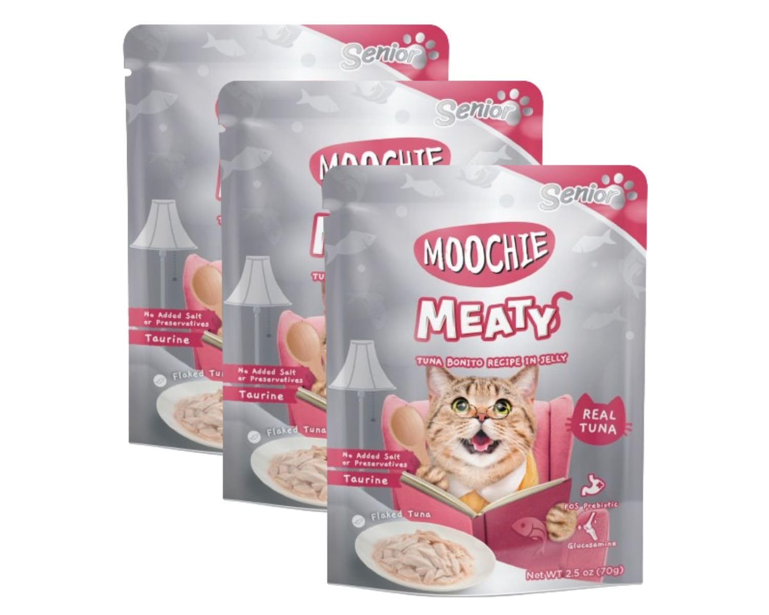 PETS EMPIRE Moochie Cat Treat for Kitten with Tuna Bonito (70g x 48 Pouches) | Rich Protein Low Fat, Highly Digestible Healthy Cat Treat | Healthy Cat Snacks | Creamy Treats for Cats and Kittens (B0C3HQC8FQ) Amazon Price History, Amazon Price Tracker