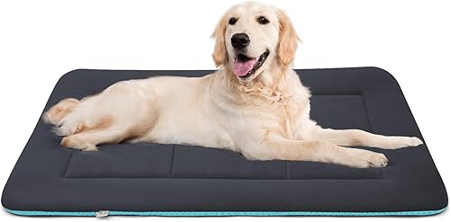 Magic Dog Cama de felpa para perros grandes, tapete suave para cama para perros, lavable de 42 pulgadas, con parte inferior antideslizante, color