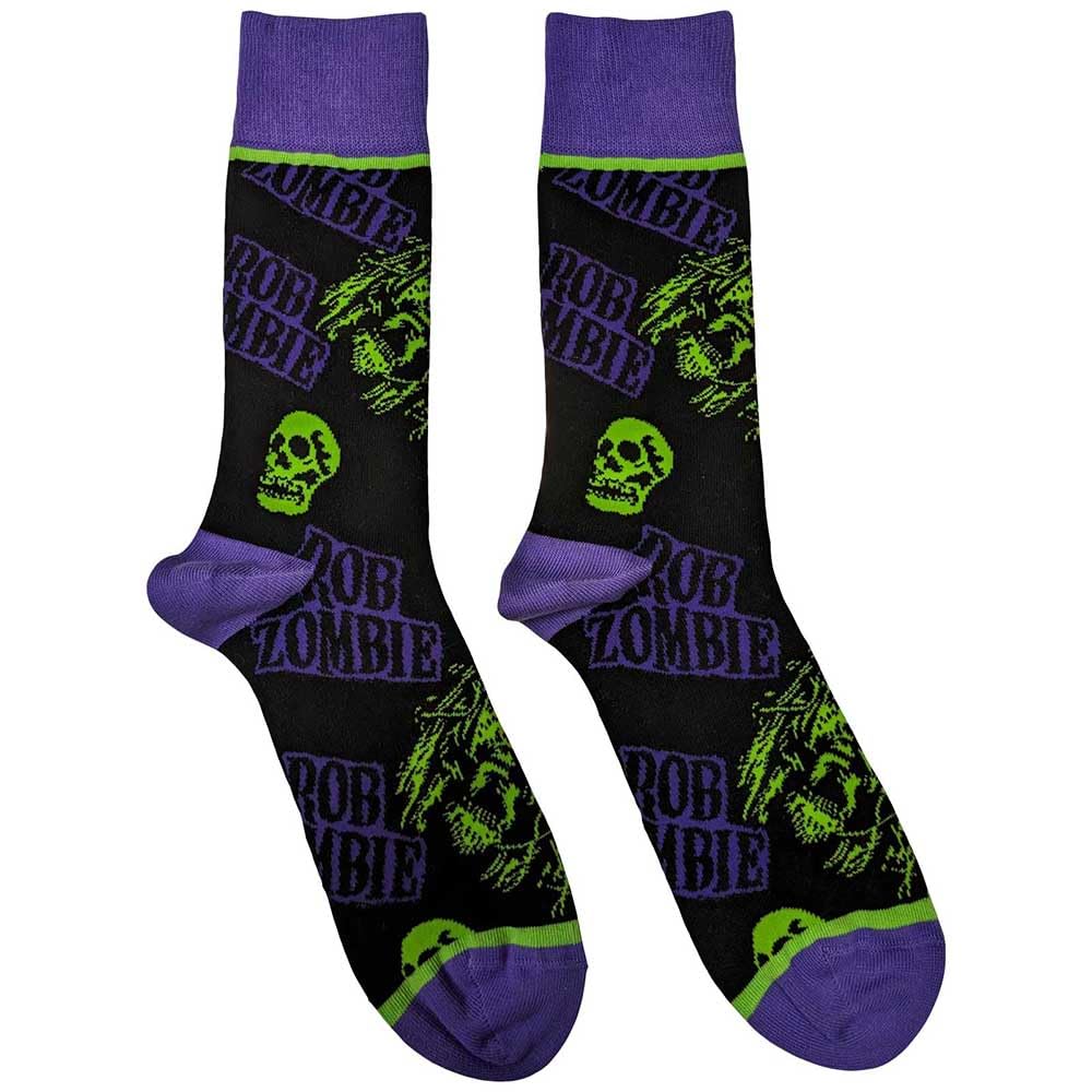 Rock Off officially licensed products Rob Zombie Skull Face Logo Ankle Socks One Size
