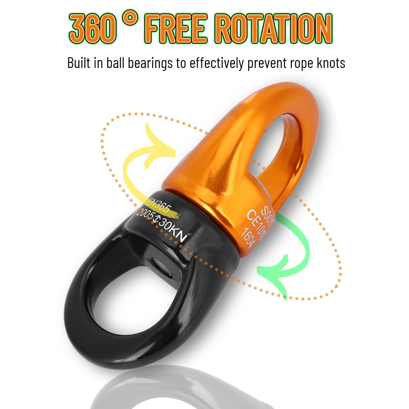 Carabiner Swivel Aluminium Magnesium Alloy Clasp for Outdoor Climbing Swing Hanging Chair - Durable and Lightweight Carabiner