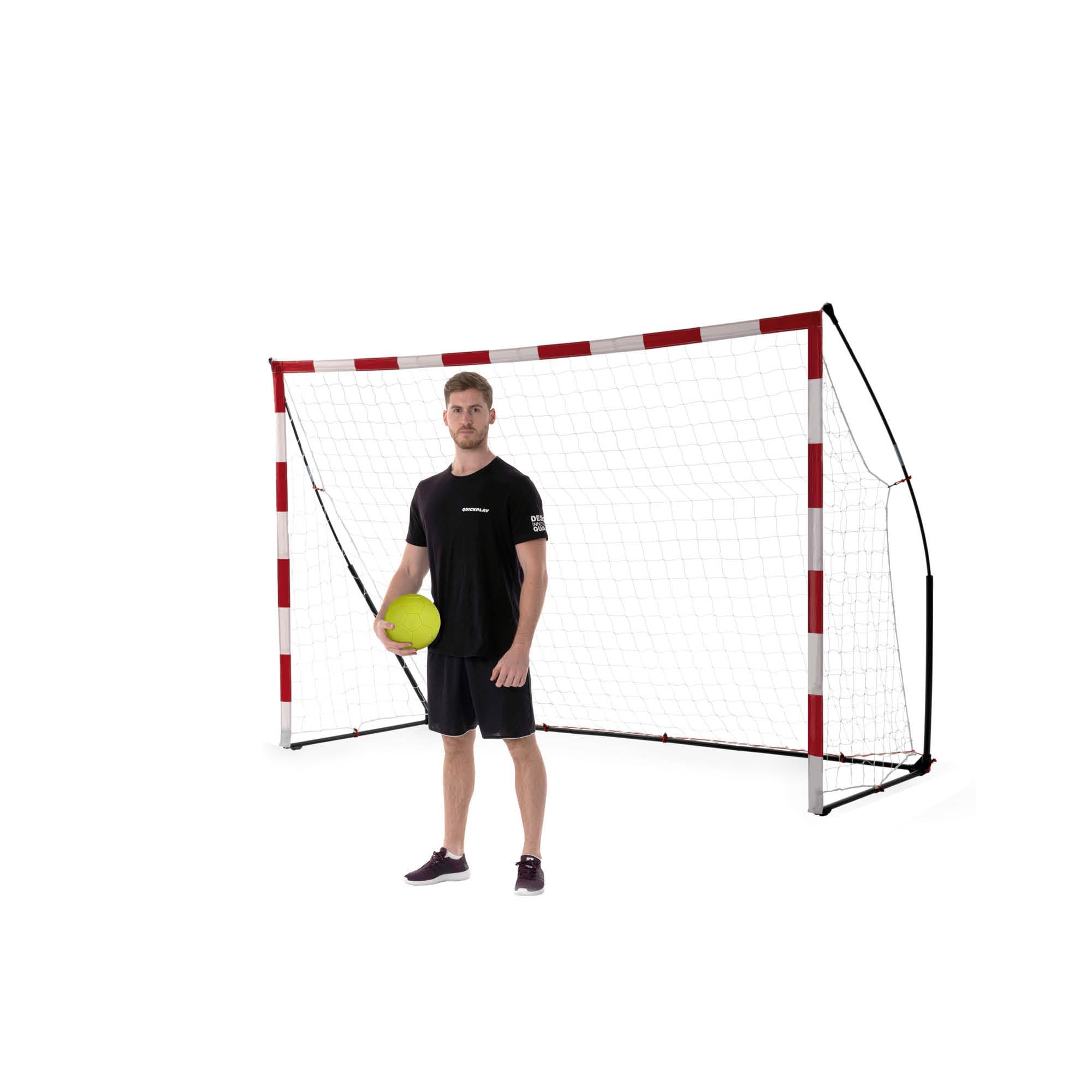QUICKPLAY Tragbares Handballtore - Ultra Tragbar Innerhalb & Draußen Handball Ziel Eigenschaften Gewichtete Basis | Befürwortet von der Europäisch Handballverband