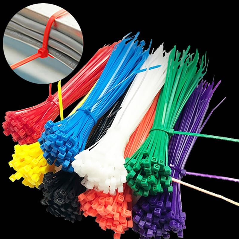 100pcs Cable Zip Ties 10 CM / 3.94 In, Premium Plastic Wire Ties with 17 Pounds Tensile Strength, Self-Locking Nylon Tie Wraps for Indoor and Outdoor Only One Color (White)
