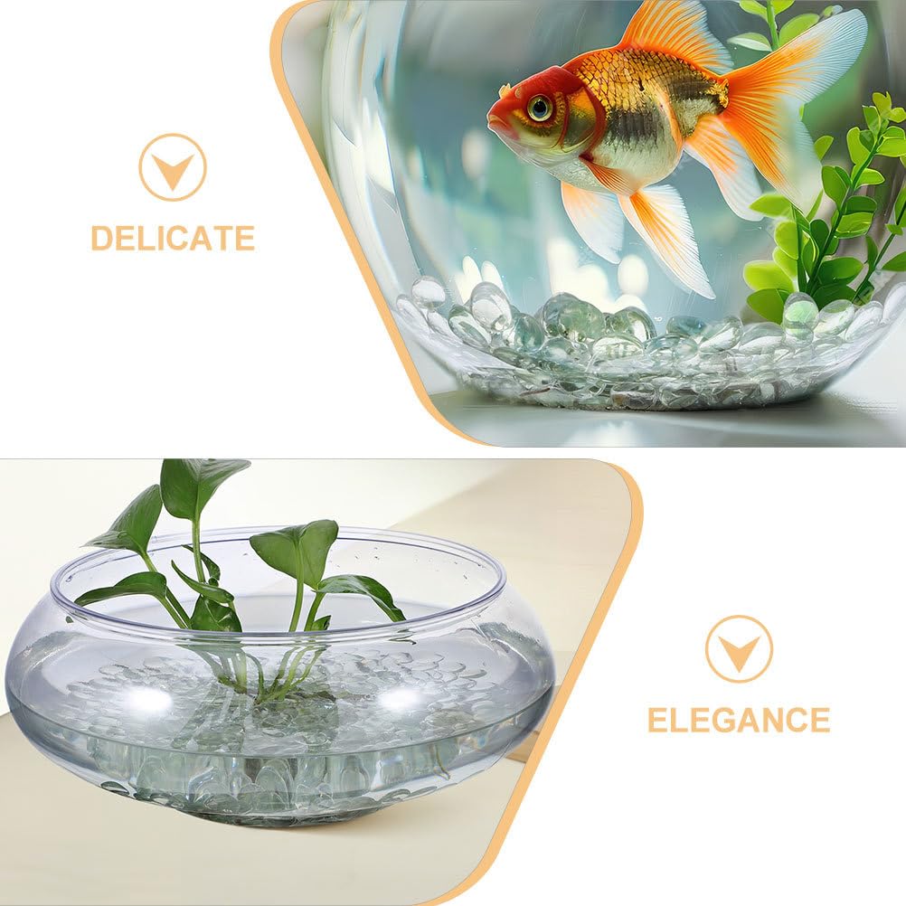 300 Stück klare Glaskiesel – Flache Glasmurmeln, transparente Perlen, Aquariumsteine ​​zum Basteln, als Vasenfüller und als Tischdeko