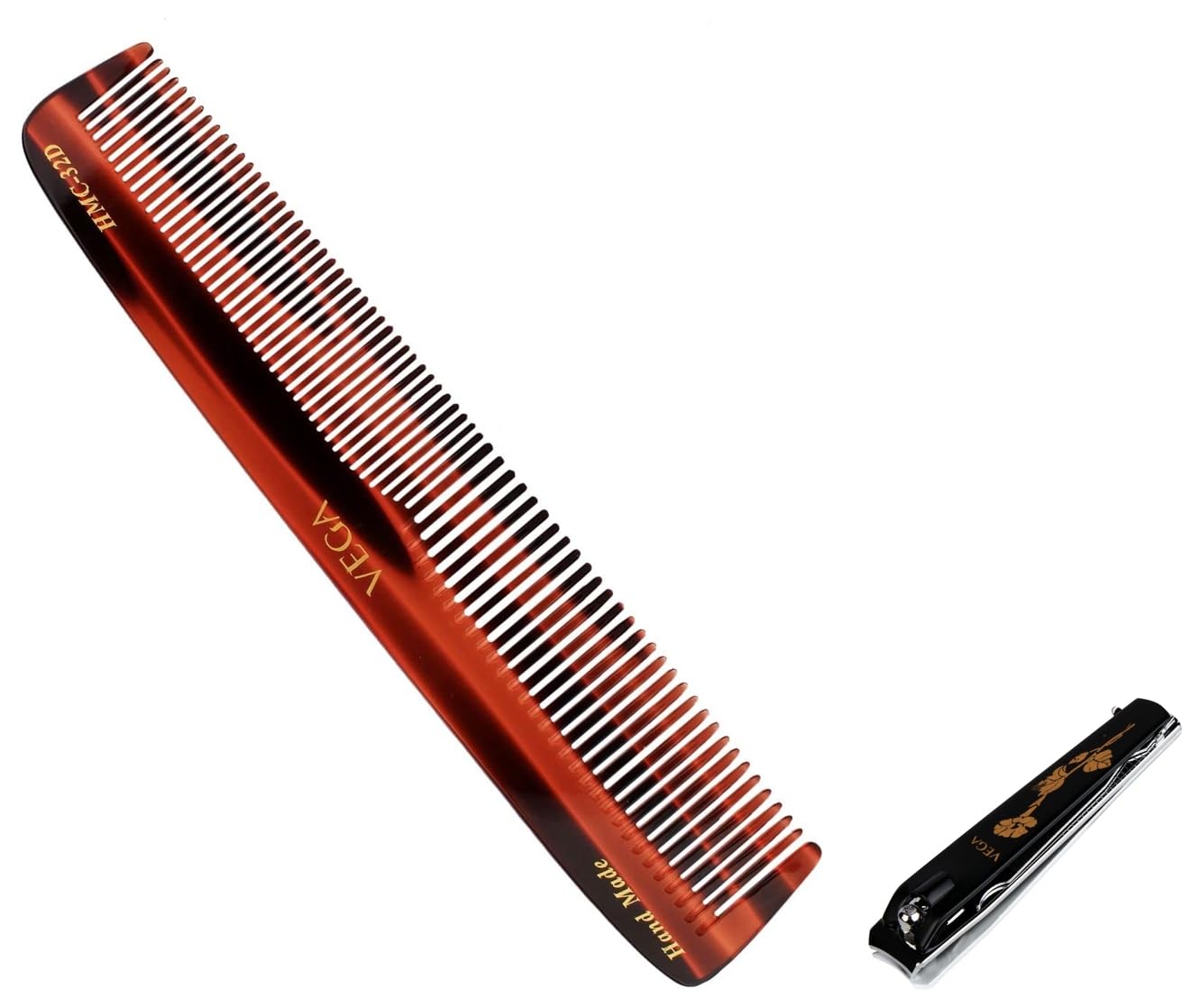 Vega Graduated Dressing Comb, Brown & VEGA Large Nail Clipper (Black) (LNC-03)-image-2