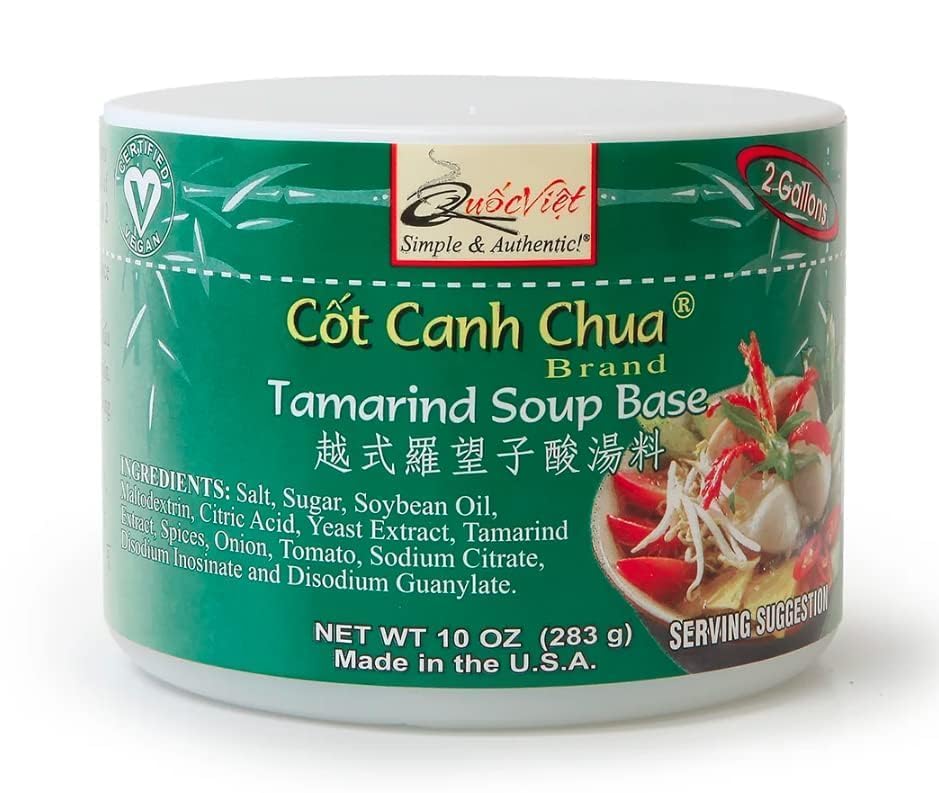 Quoc Viet 2-Pack of Tamarind Flavored Soup Base Cot Canh Chua Brand 10 oz Plastic Jar 2 Pack