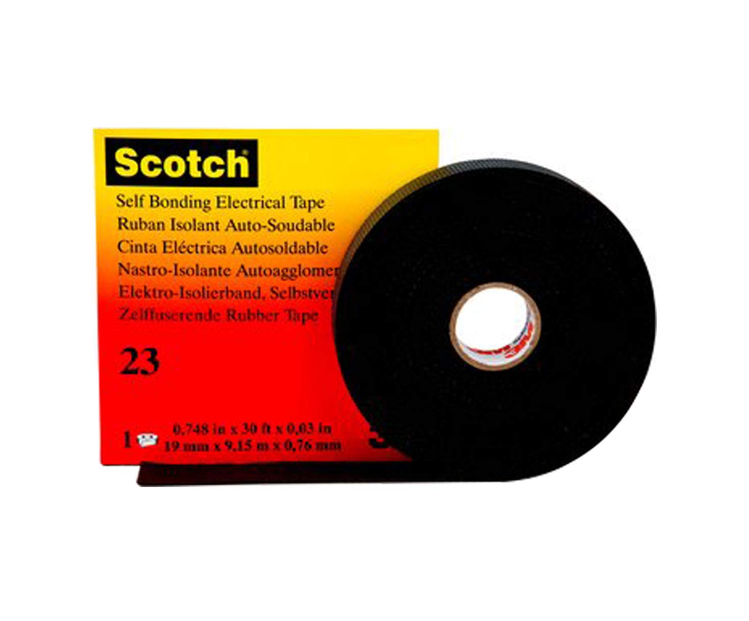 Scotch 23 Self Bonding Electrical Splicing Tape 3/4'' X30', Large