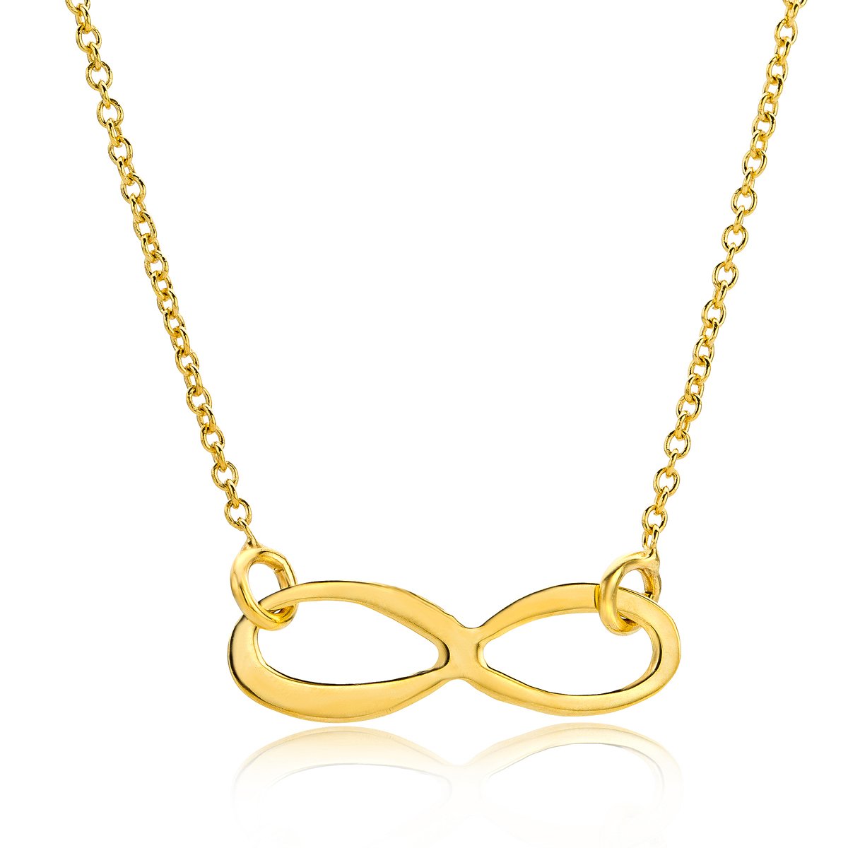 Orovi Collar Señora Infinito con cadena en Oro Amarillo Oro 9 Kt / 375 Cadena 45 Cm Collar Producido en Italia