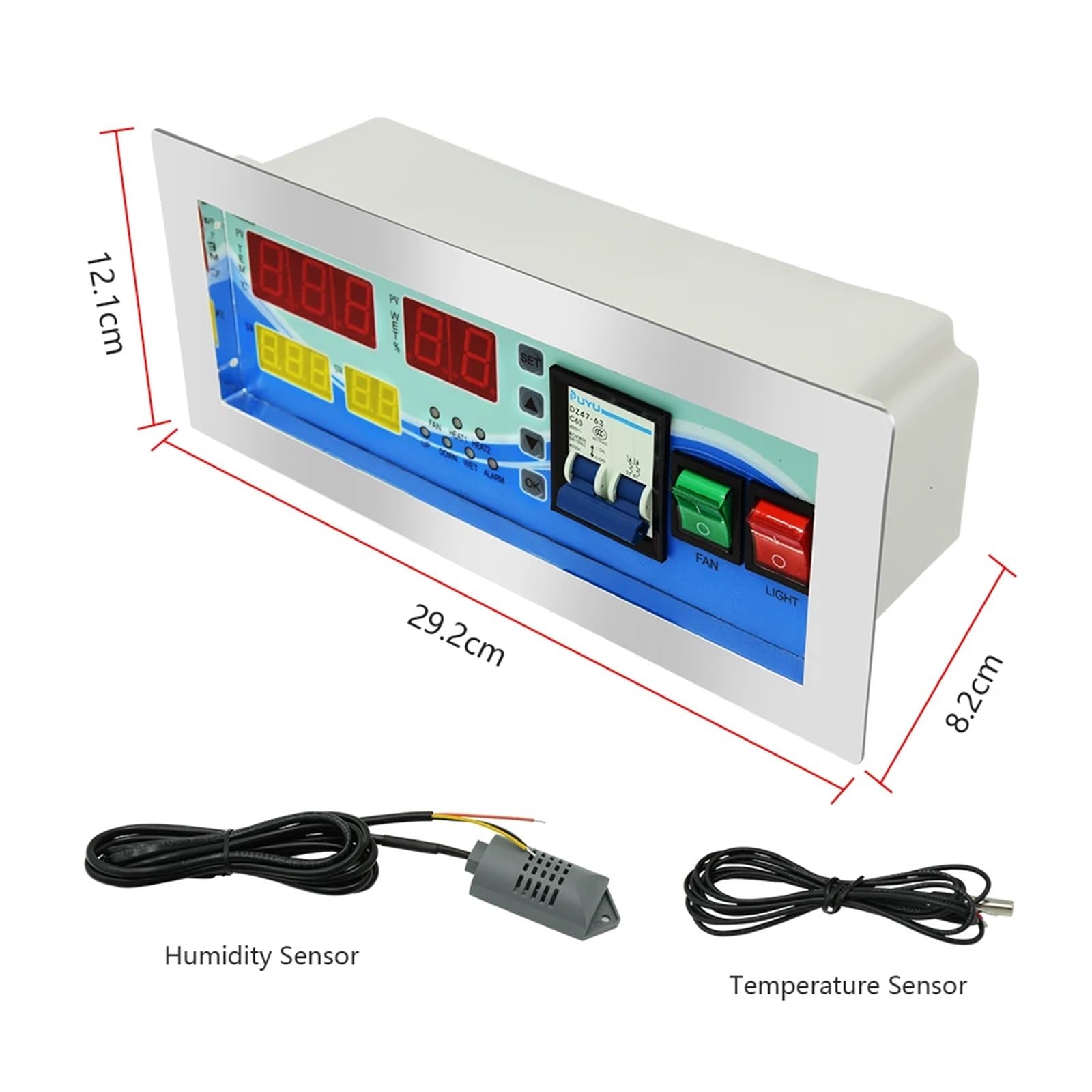 Kontroler Temperatury, XM-18D Inkubator do jaj Cyfrowy Automatyczny Termostat Kontroler Temperatury Miniaturowy System Sterowania Inkubatorem do Jaj Maszyna Wylęgarnia