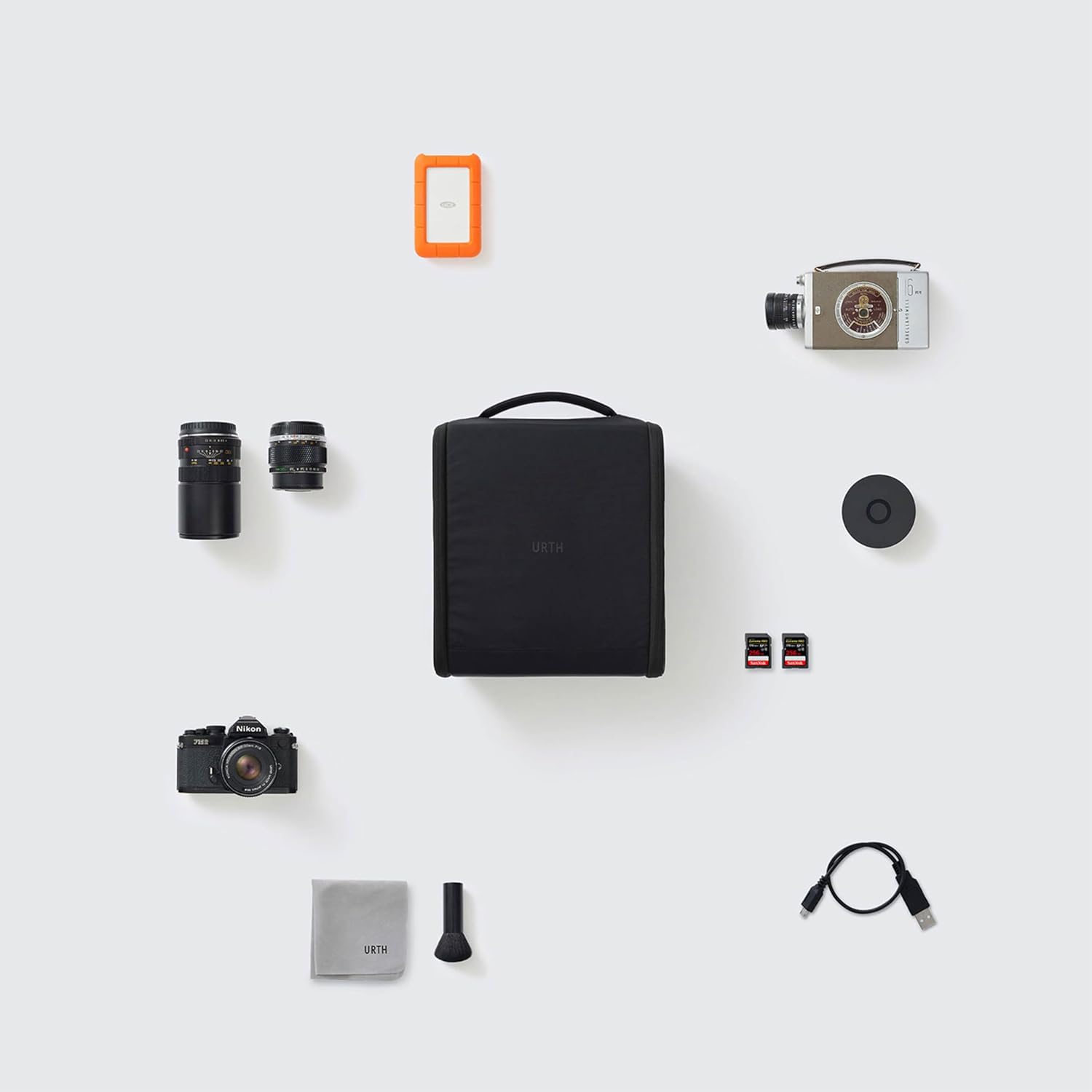 Urth Norite Camera Insert Bag – for DSLR Camera and Lens, Weatherproof + Recycled 8