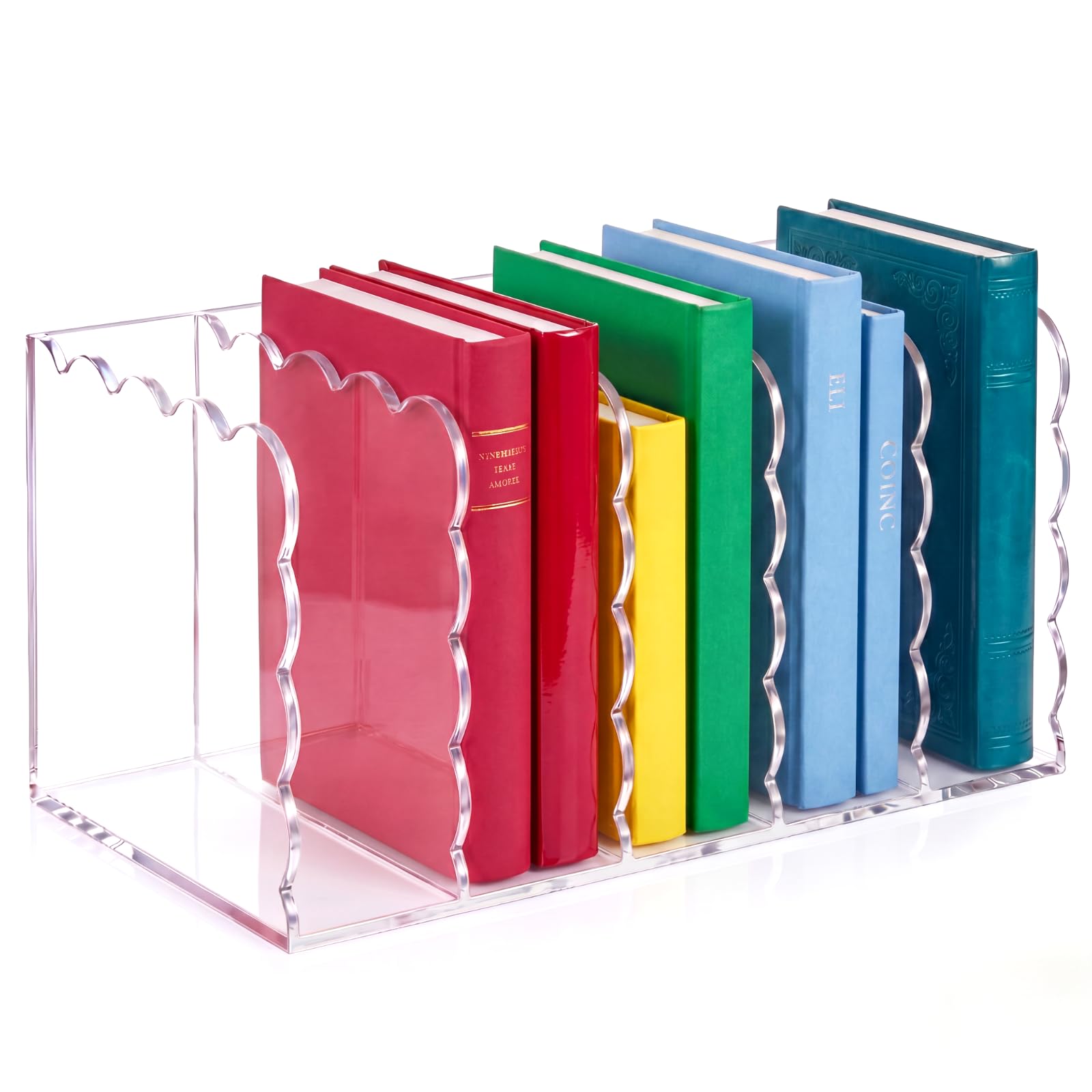 1 PC Scalloped Acrylic Magazine Holder, File Organizer, Standard Style