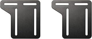 InRoom Furniture Designs B1307 Metal Modi Plates, Set of 2 - Black