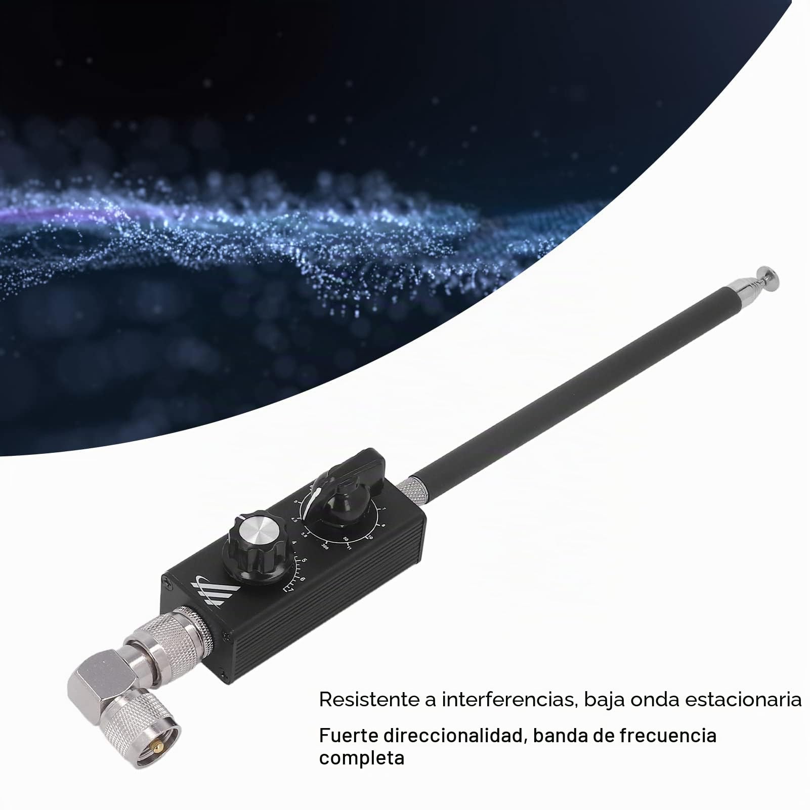 QRP Antena de onda corta, portátil HF de banda completa sintonizada, FM Aviación UV pequeña antena para transmisión de recepción de señal