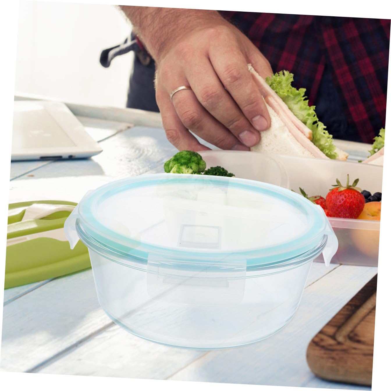 LIFKOME 3 Pezzi Divisi Contenitore Cibo Portatile Ermetico Lunchbox Per Studenti Adulto