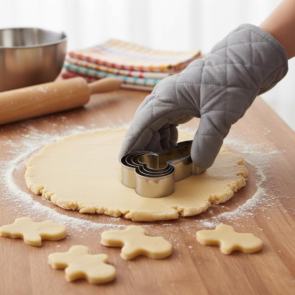 Creative Cookie Cutter Set - 4-Piece Stainless Steel Baking Molds for Kitchen, Party & Holiday Treats: like