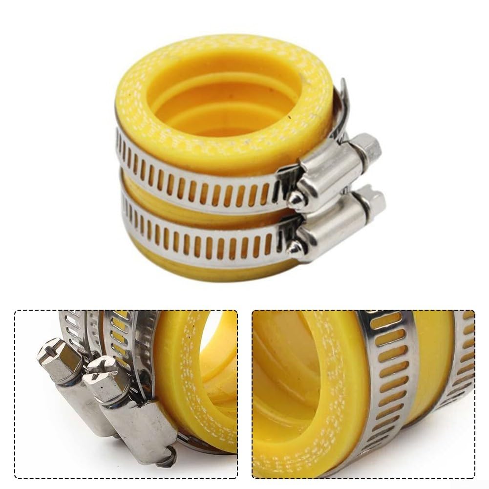 Colector de admisión de carburador a filtro de aire de 28 mm y 30 mm, adaptador de goma amarilla para PWK GZ OKO ZSDTRP, compatible con ATV Scooter Dirt para bicicleta