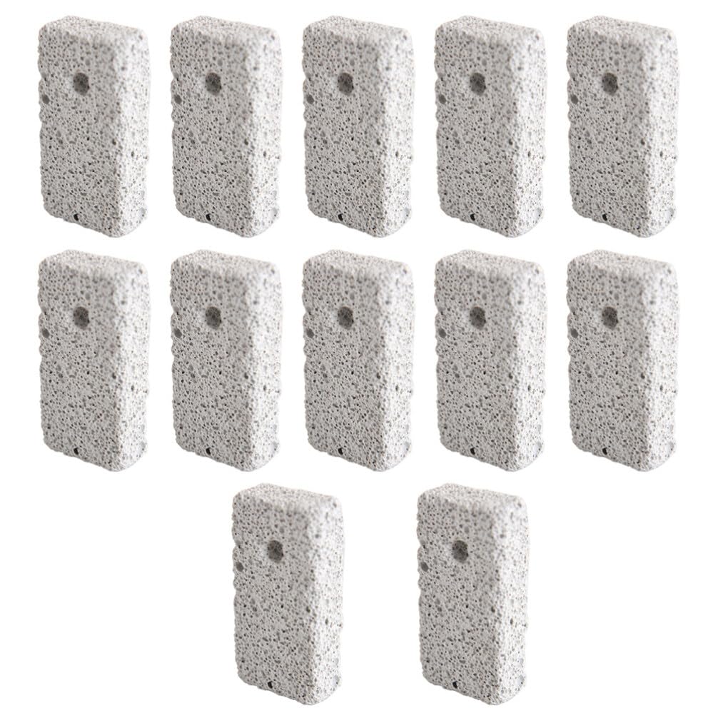 Juguete masticable, 12 piezas de de conejo, bloque de piedra mineral de calcio piedra de conejo, suministros para hámsters, loro, chinchillas, conejos, loro (gris claro)
