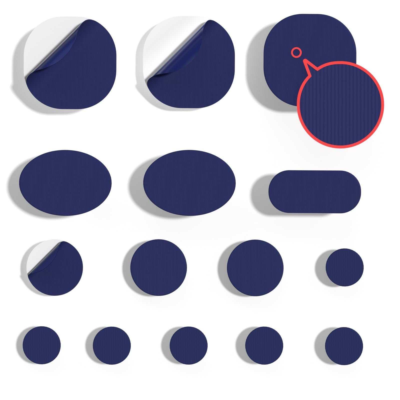 Toppe Autoadesive Per Piumino Skystuff - 45 Pezzi In Nylon, Forme E Dimensioni Diverse, Nere, Per Riparazione - Foto 5