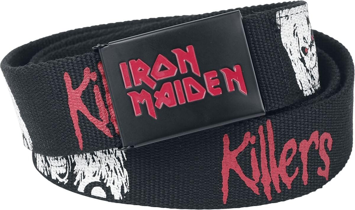 Iron Maiden Killers Unisex Cinturón Negro 100% poliéster