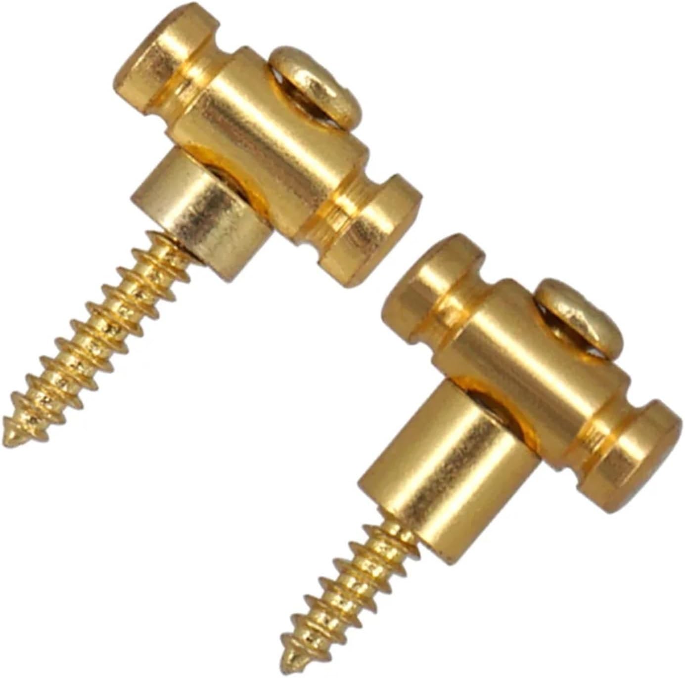 24 Pcs Electric Guitar Chrome Roller String Trees Retainer Mounting Tree Guide Accessories Instrument Parts(Gold)
