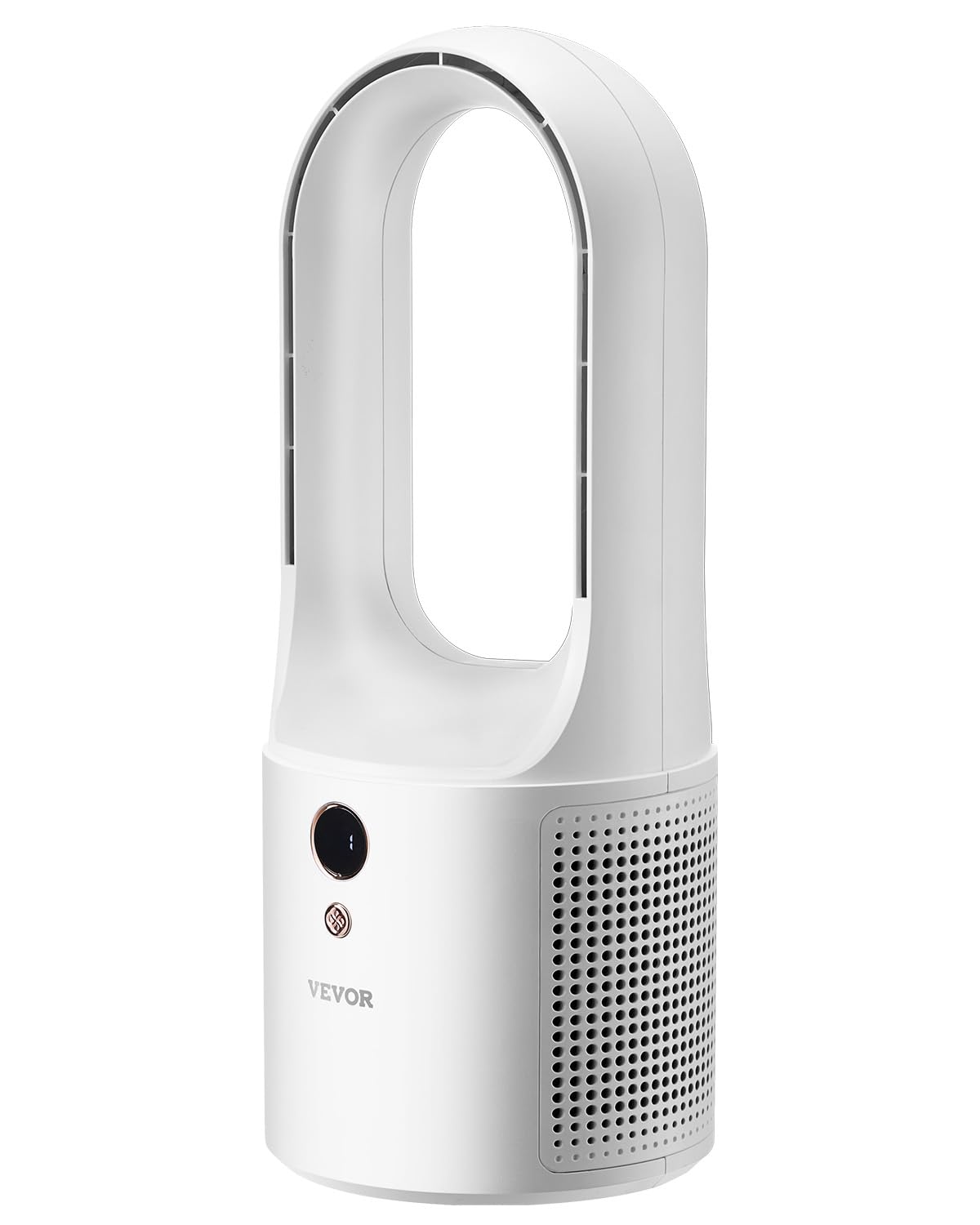 VEVOR Ventilatore da Tavolo Senza Pale 330 mm Ventilatore da Tavolo Portatile Personale, 6 Velocità USB con Controllo Pulsante, Facile da Pulire, Soffia Aria Fredda per Camera da Letto, Ufficio, Casa