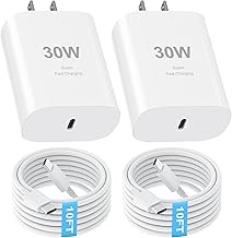 Carga rápida tipo C de 30 W para Google Pixel 9/9 Pro/9 Pro XL/8/8a/8 Pro/7a/7/6/5/4/3 XL, bloque de carga súper rápido USB C de 30 W y cable USB C a C de 10 pies
