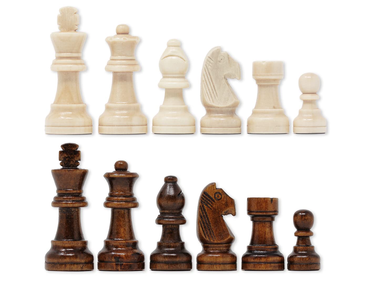Da Vinci Staunton - Piezas de ajedrez de Madera (32 Piezas de ajedrez) y Bolsa de Almacenamiento... (2.5 Pulgadas King)