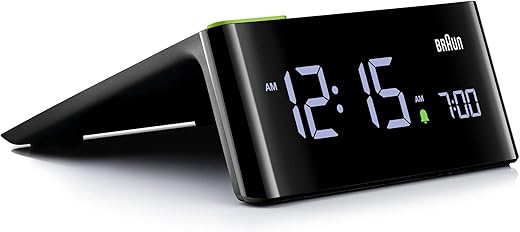 Braun Digital Alarm Clock with VA LCD Display, Touch Snooze Pad, Quick Set, Automatically Adjusting