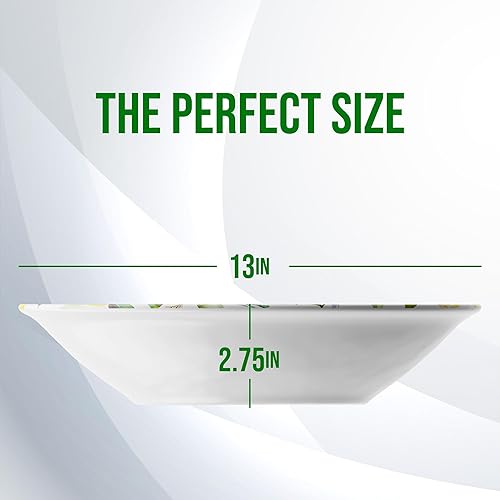 Miniatura 7 de American Atelier Tazón de melamina, diseño de limón para uso diario, juego de cuencos ligeros y resistentes a la rotura para servir pasta, ensalada