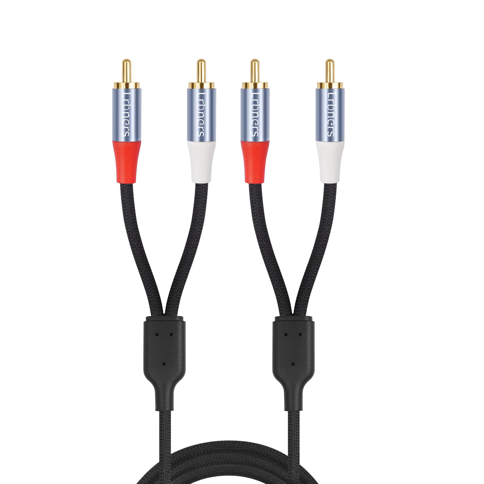Cavo audio RCA da 2 maschio a 2 maschi da 2 m, cavo splitter di interconnessione RCA placcato oro a doppia schermatura, per qualità del suono senza perdite, Home Theater e giradischi