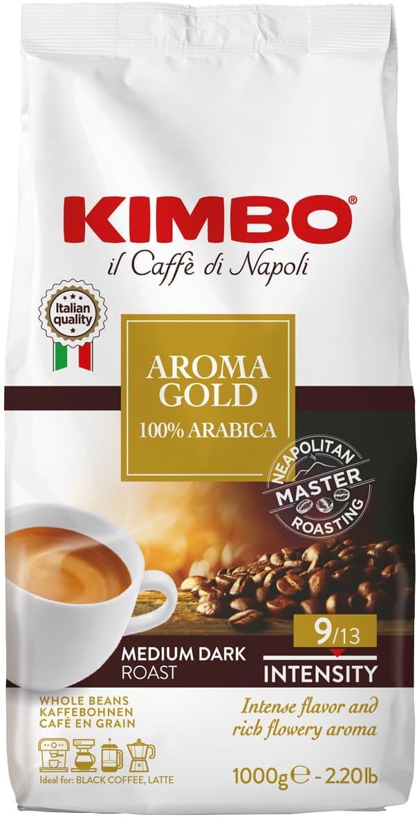 Kimbo Aroma Gold - Coffee Beans 1kg (1 kg, Whole bean)
