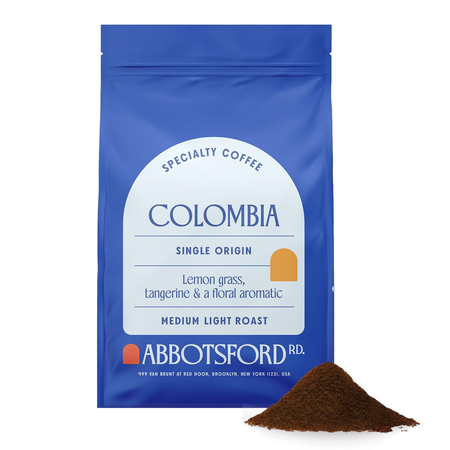 Colombia Ground Coffee, Single Origin Medium-Light Roast Coffee with Lemongrass, Tangerine & Floral Aromatic Notes, Colombian Specialty 12oz Bag,