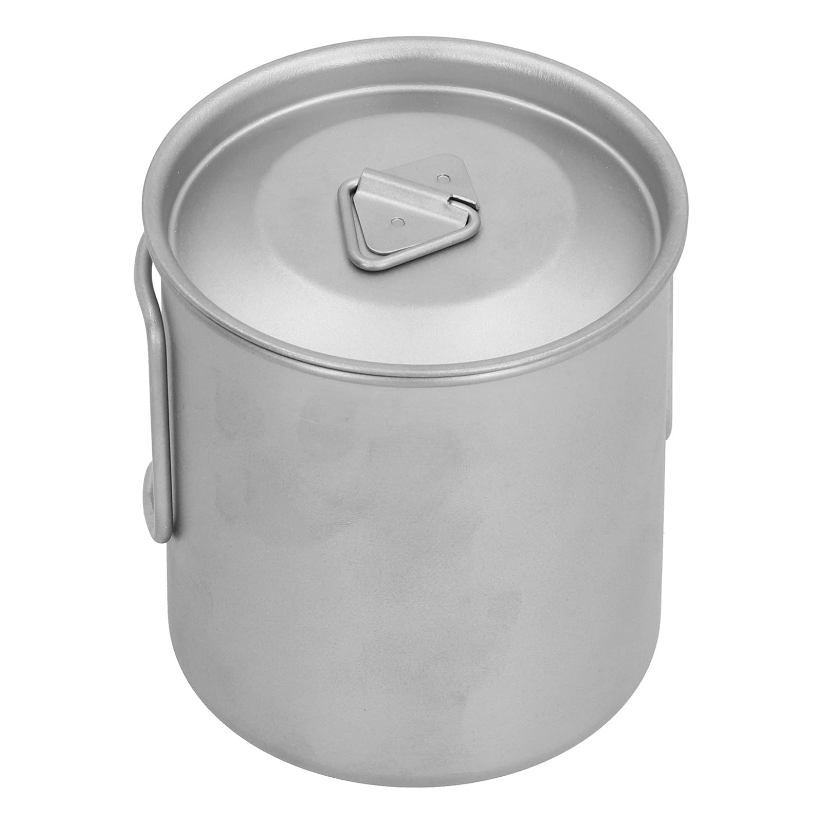 Outdoor-Titanbecher mit Faltbarem Griff, Leichter Campingbecher für Wanderreisen, 1 X Titanbecher (450 ml)