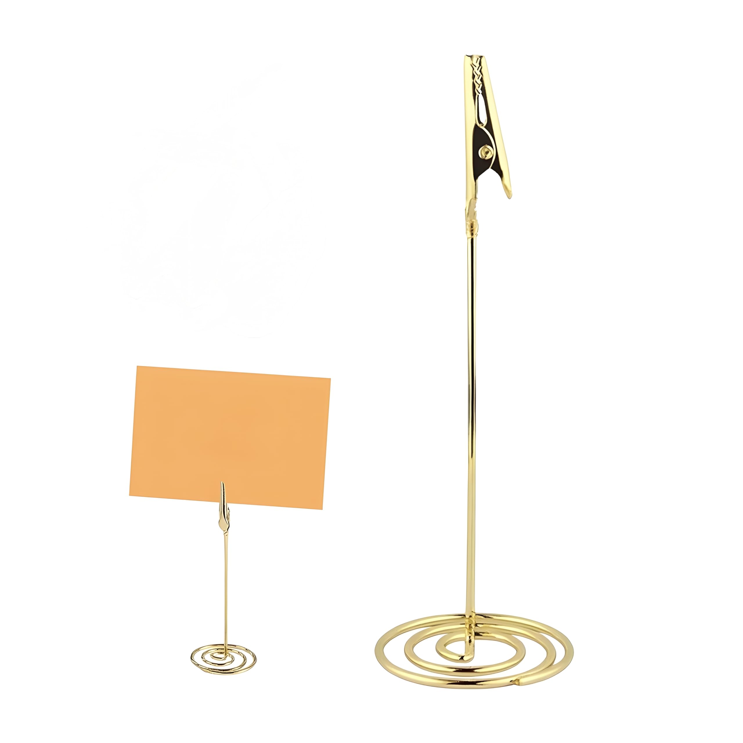 Gold Table Number Card Holders with Clips – 20 Pack 4.7 Inch Metal Place Card Stands, Photo & Memo Clip Holders for Wedding Table Numbers, Party Decorations, Office Desk, Menu & Name Card Display