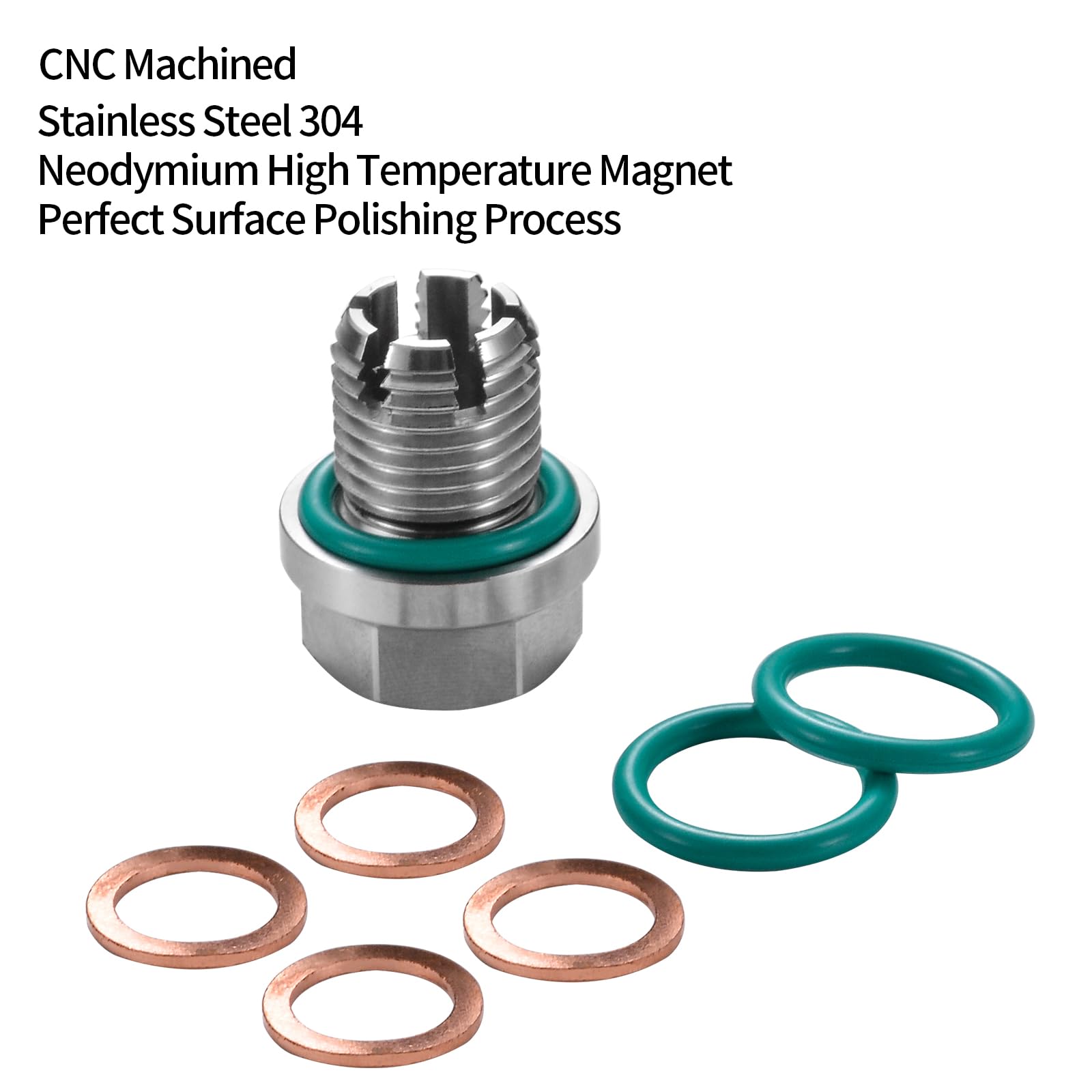 YOUYIA M14.11.5 X 15mm Self Tapping Oil Drain Plug Oversize Piggyback Stainless