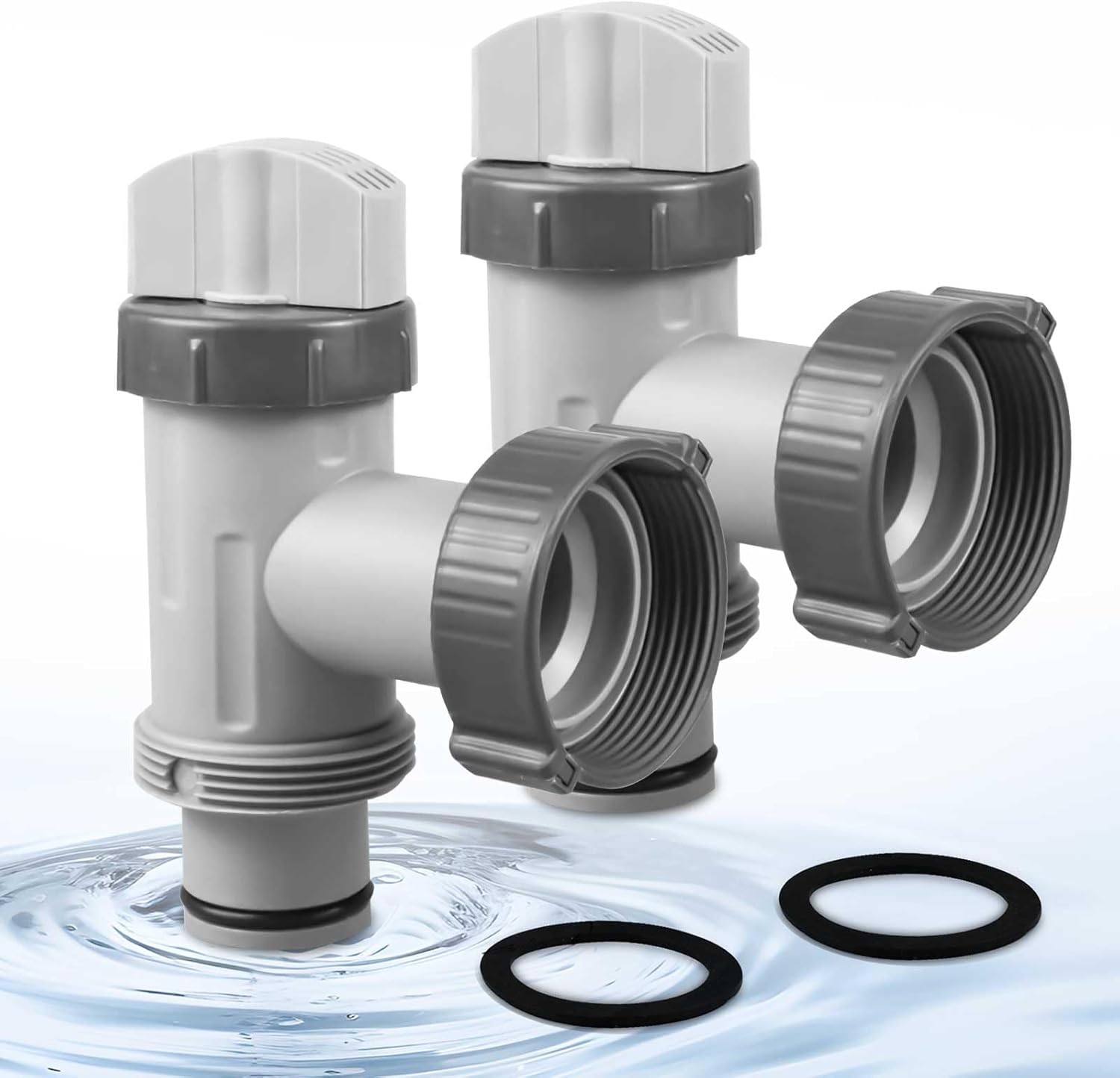 Plunger Valve with Gaskets & Nuts for Above Ground Pool