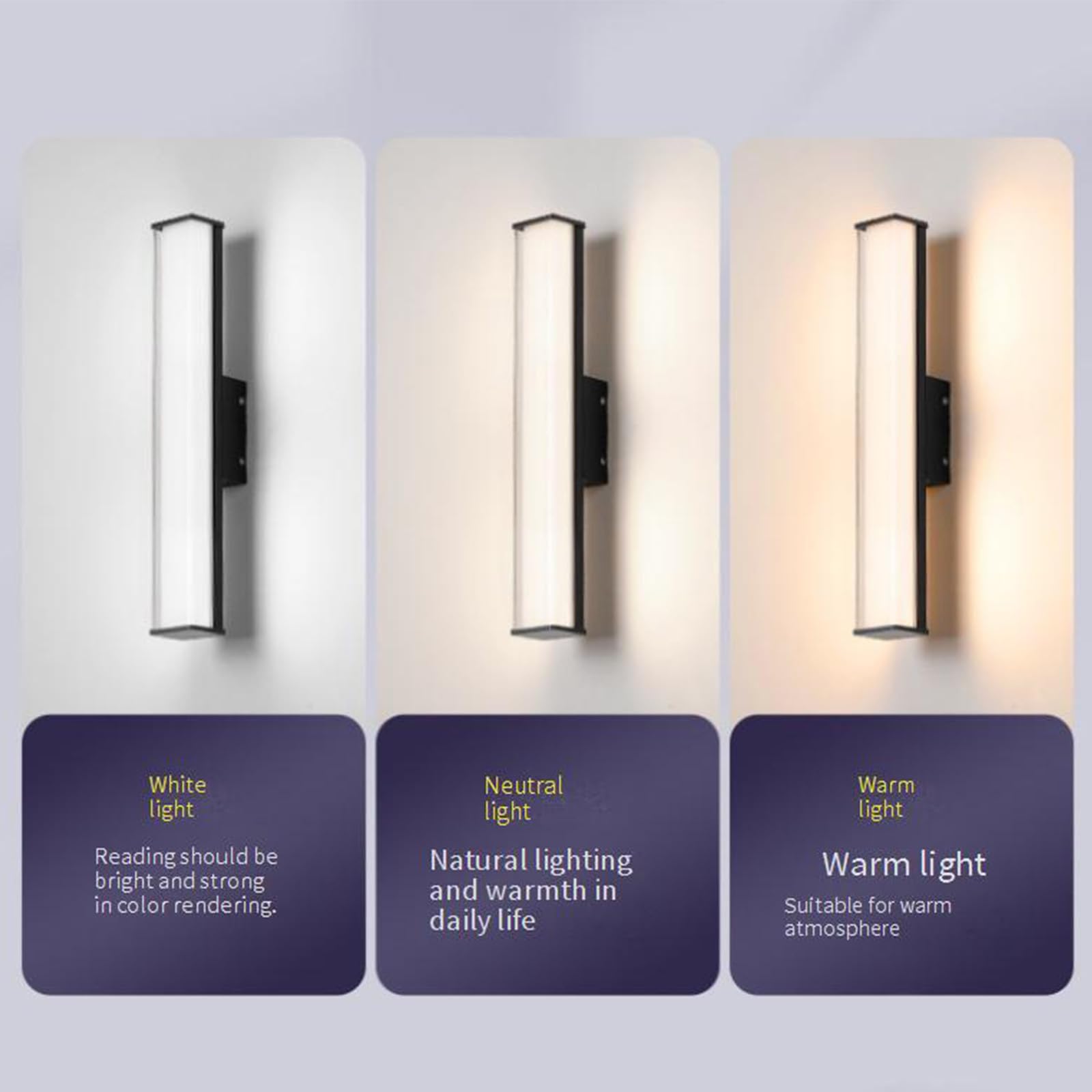 Applique Murale LED d'extérieur à intensité Variable avec télécommande, Applique Murale étanche IP65, intensité Variable de 10% à 100% pour Jardin, extérieur, intérieur, Aluminium, 150 cm, terr