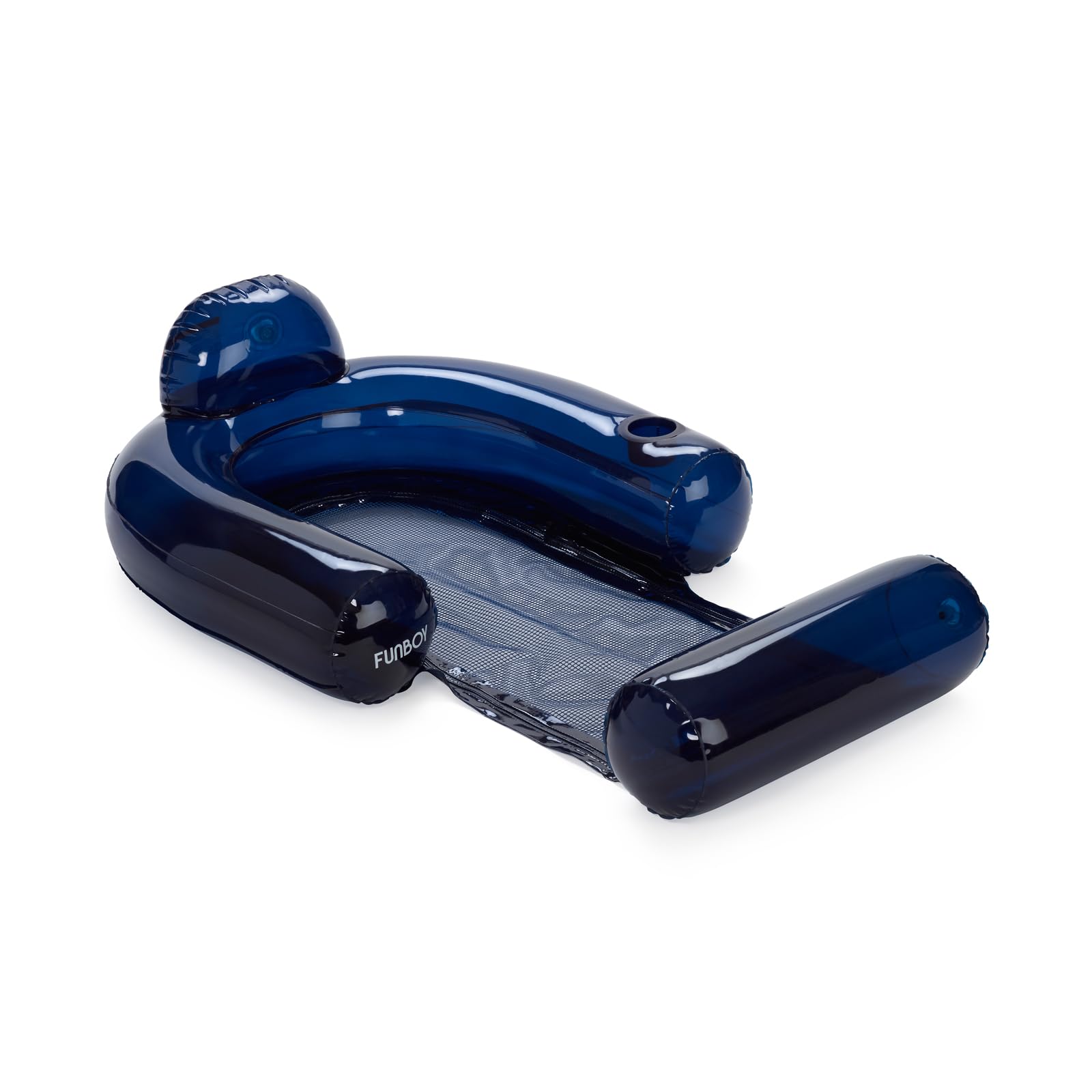 FUNBOYClear Inflatable Mesh Pool Float 2-in-1 Pool Chair Float & Mesh Water Hammock 53" Pool Hammock Float for Adults Swimming Pool Accessories & Tanning Pool Lounger Float for Pool Party & Summer