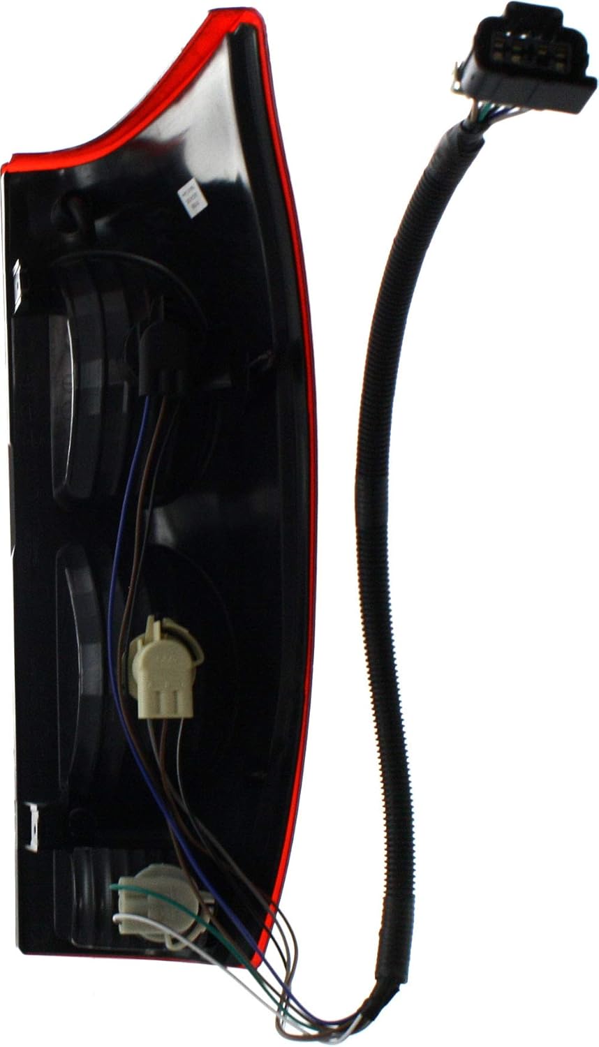 Evan-Fischer Tail Light Assembly Compatible with 2002-2006 Chevrolet Avalanche 1500 All Red Lens Type Driver Side
