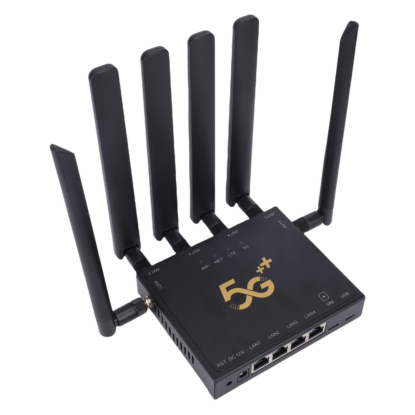 Router WiFi 6 5G con Slot per Scheda SIM, 6 Antenne Ad Alto Guadagno Router Internet Wireless Gigabit Dual Band per Casa, Supporto 4G LTE e Rete Mesh